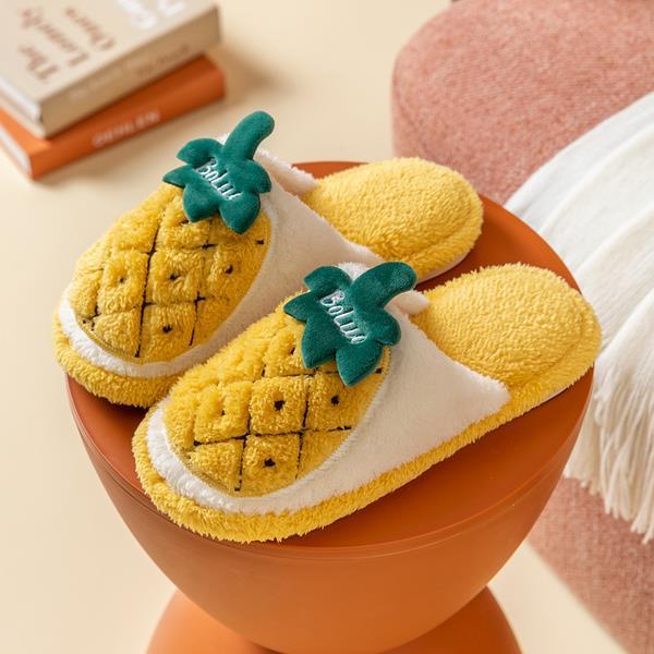商品Alt模板：Warm Cute Plush Fruit Cotton Slippers SS0819 - xtest