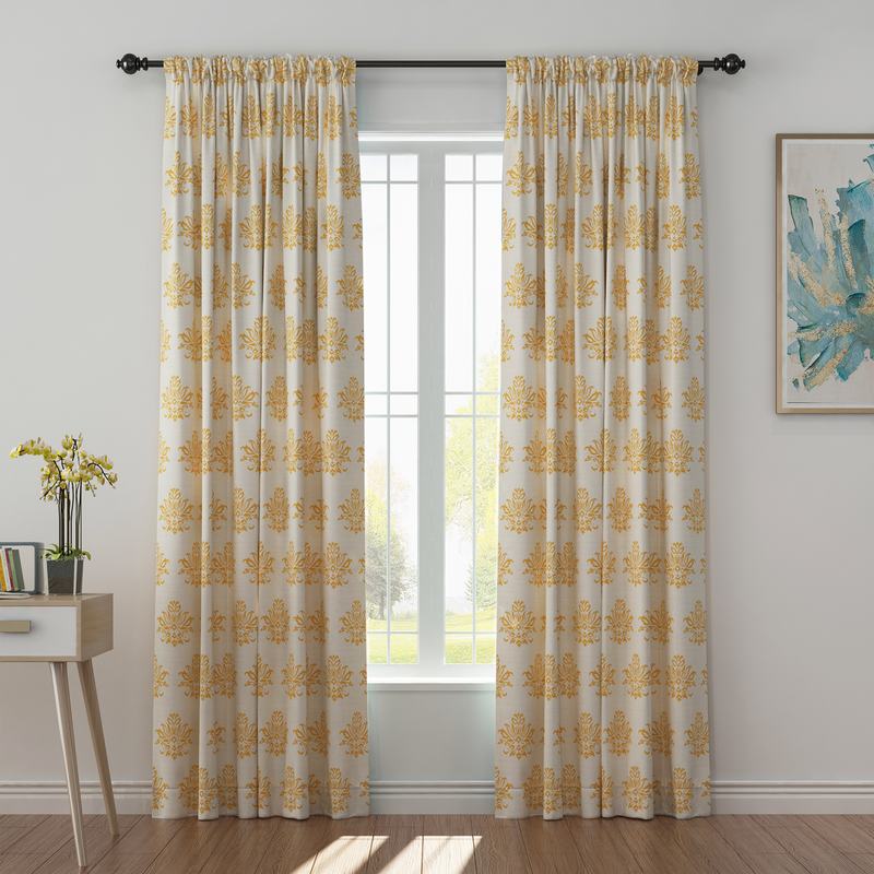 商品Alt模板：Abstract Print Polyester Linen Curtain Drapery JENNIFER - xtest