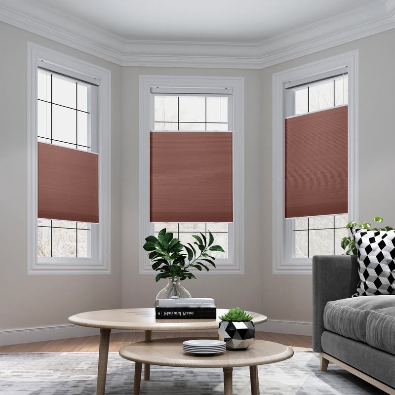 商品Alt模板：SAMANTHA Cordless Blackout Cellular Shade Top Down Bottom Up Honeycomb Blinds with White Backing - xtest