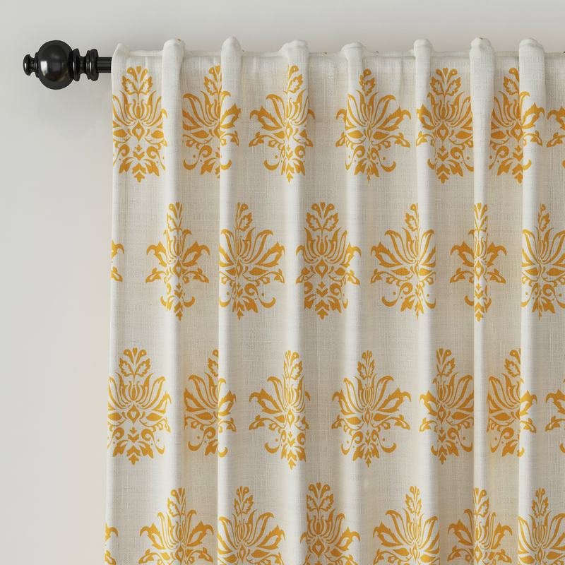 商品Alt模板：Abstract Print Polyester Linen Curtain Drapery JENNIFER - xtest