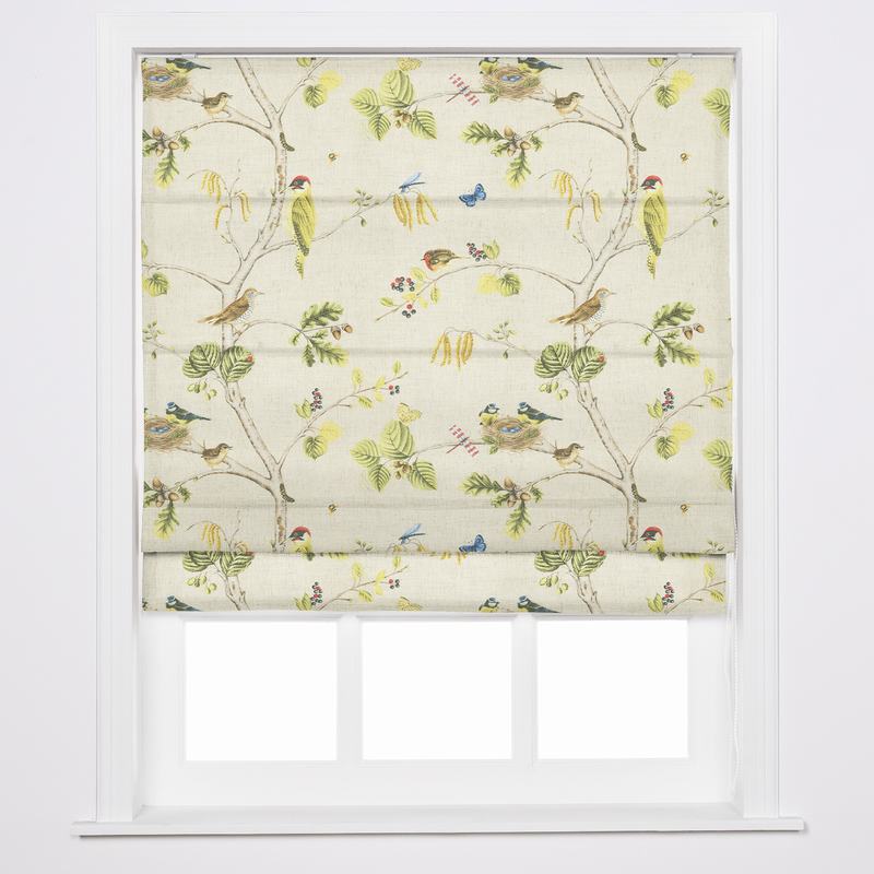商品Alt模板：SOPHIA Rural Pastoral Print Polyester Cotton Roman Shade - xtest