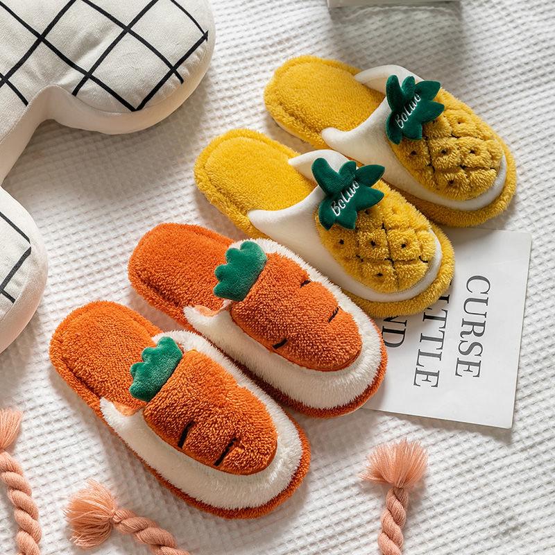商品Alt模板：Warm Cute Plush Fruit Cotton Slippers SS0819 - xtest