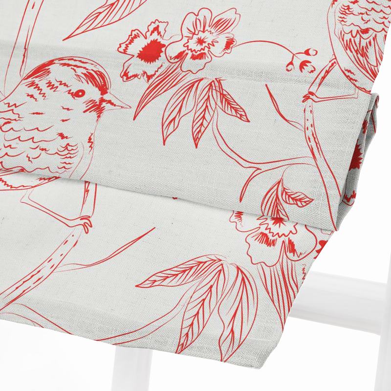 商品Alt模板：SARAH Animal Print Polyester Linen Room Darkening Roman Shade - xtest