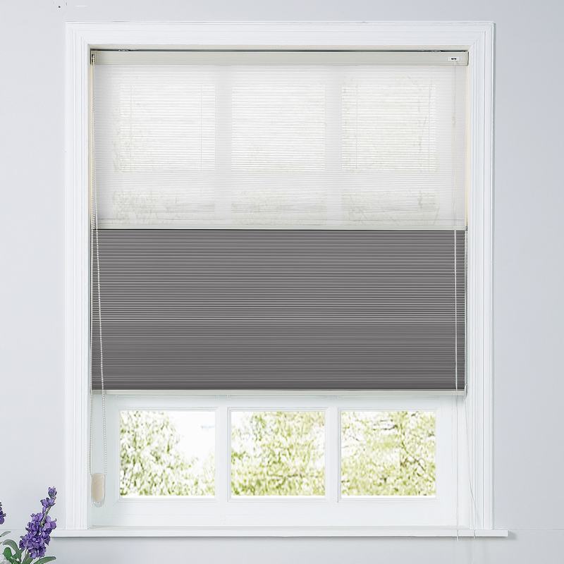 商品Alt模板：REID Cord Lift Blackout TriShades Day/Night Honeycomb Shade White Sheer - xtest