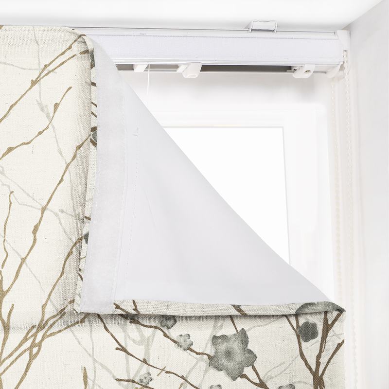 商品Alt模板：ASTRID Plum Blossom Print Polyester Linen Room Darkening Roman Shade - xtest