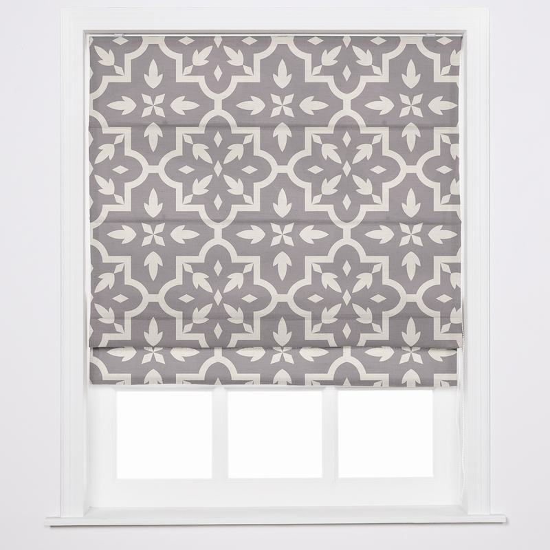 商品Alt模板：JOYCE Abstract Print Polyester Linen Room Darkening Roman Shade241 - xtest